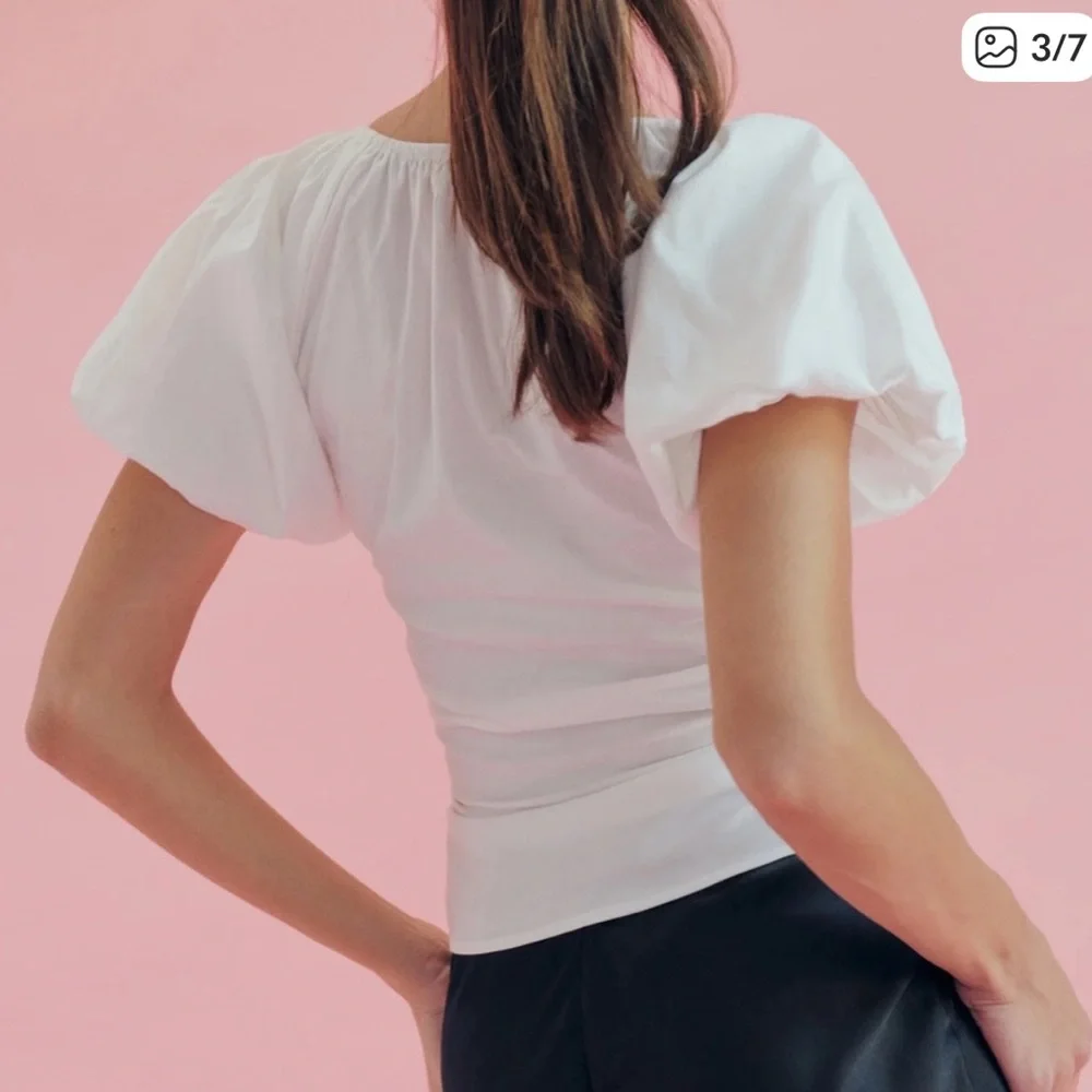 Reformation Sonny Top - white size 6 A - Picture 3 of 7